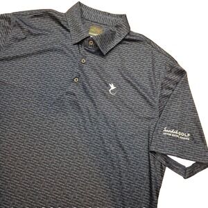 Greg Norman ML75 Sandals Upton Estate Jamaica All Over Print Golf Polo - XL